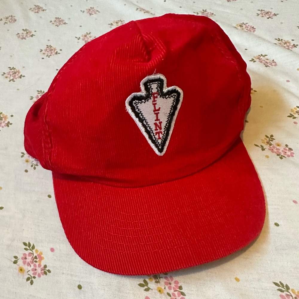 Red vintage corduroy hat